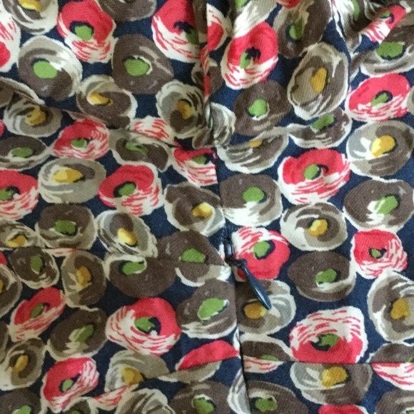 Boden Martha Dress 3/4 Sleeve Blue Bud Pattern - Sz 8R US, 12R UK - Picture 7 of 12